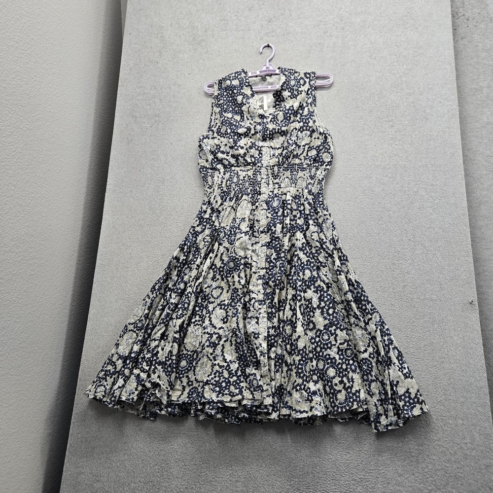 Chelsea & Theodore Women Dress 1X Blue Floral Fit & Flare Cottagecore Fairy Maxi